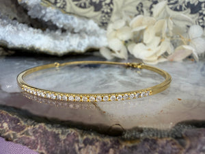 18 karaat gouden bangle met diamanten 18 karaat gouden bangle met diamanten