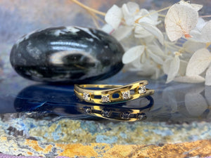18 karaat gouden ring met diamanten 18 karaat gouden ring met diamanten