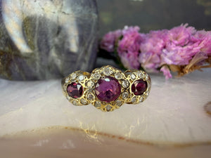 9 karaat robijn en diamant ring 9 karaat robijn en diamant ring