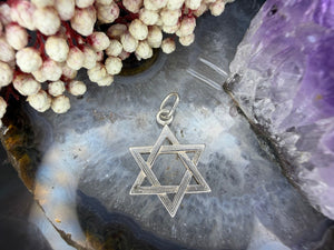 Zilveren davidster hanger Zilveren davidster hanger