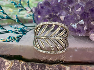 Zilveren blad ring Zilveren blad ring