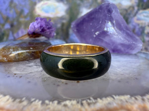 9 karaat ring met jade 9 karaat ring met jade
