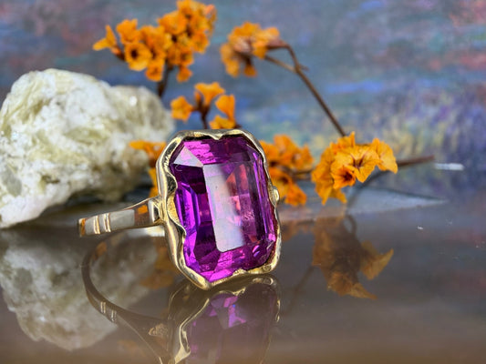 14 karaat gouden robijn ring
