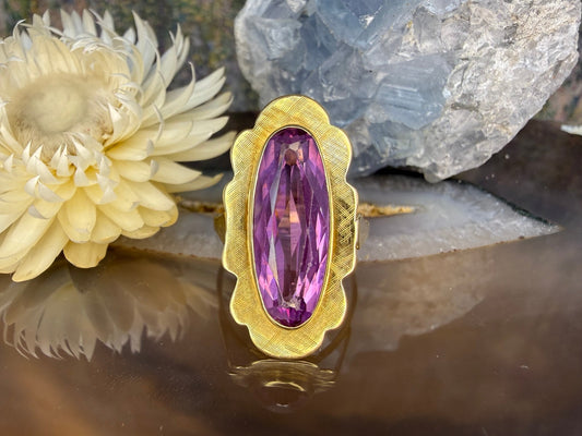 14 karaat gouden saffier ring