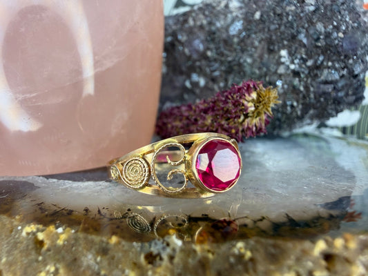14 karaat gouden robijn ring