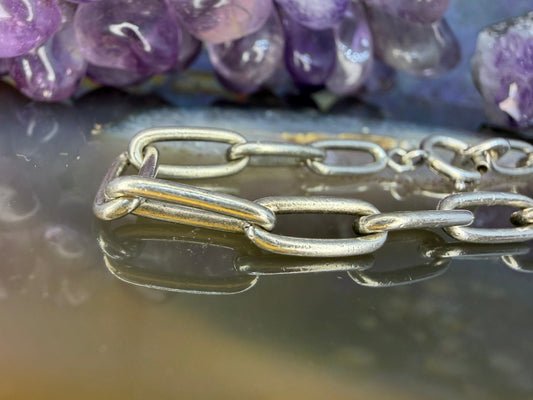 Zilveren schakelarmband