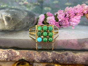 14 karaat gouden turkoois ring 14 karaat gouden turkoois ring