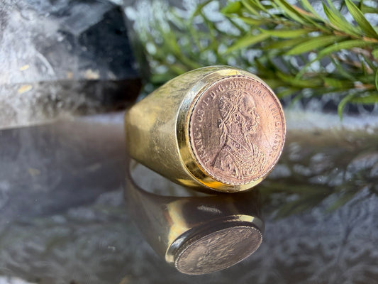 18 karaat gouden muntring