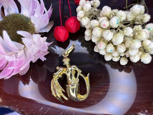 8 karaat gouden hanger van waterman