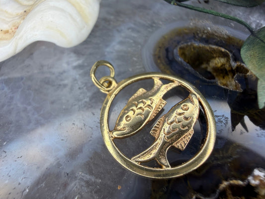 14 karaat gouden vissen hanger