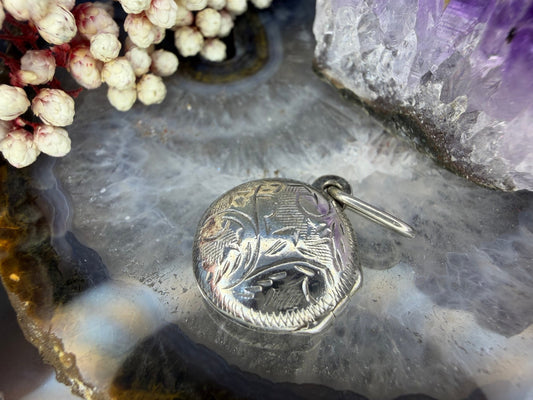 Zilveren medaillon locket