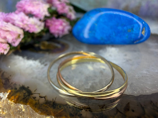 14 karaat gouden tricolor ring