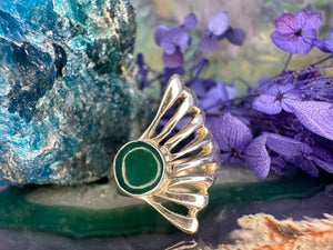 Zilveren ring met chrysopraas Zilveren ring met chrysopraas