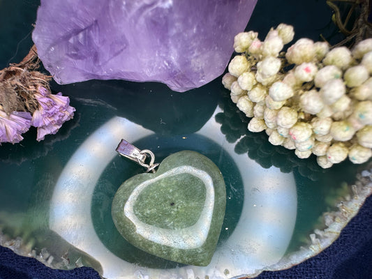 Zilveren hanger van aventurijn