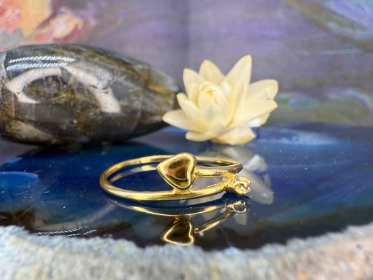 18 karaat gouden ring met hartje