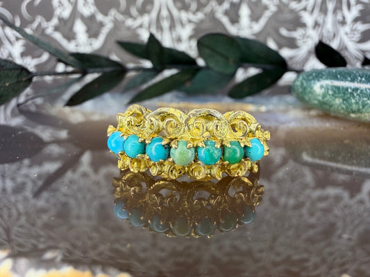 18 karaat gouden turkoois ring