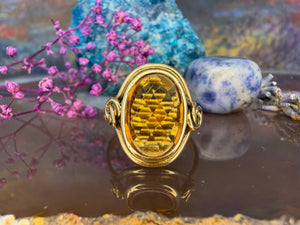 18 karaat gouden citrien ring 18 karaat gouden citrien ring