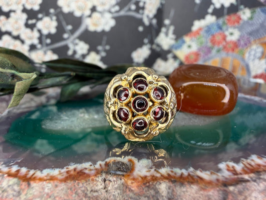 14 karaat gouden granaat ring