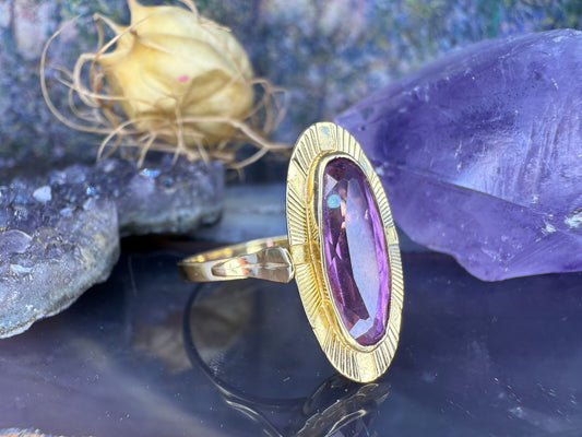 18 karaat gouden robijn ring