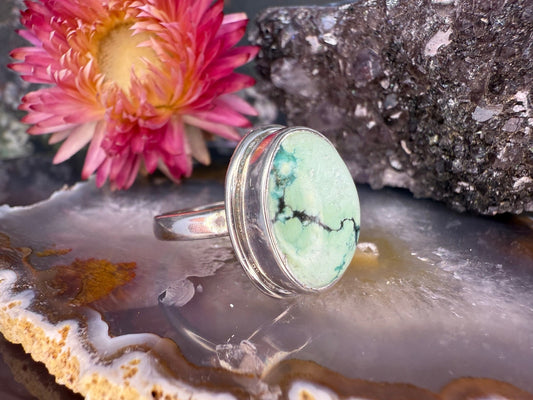 Zilveren turkoois ring