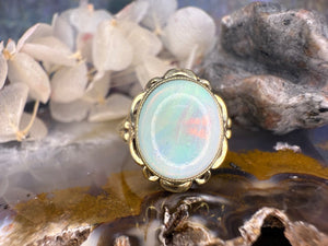 14 karaat gouden opaal ring 14 karaat gouden opaal ring