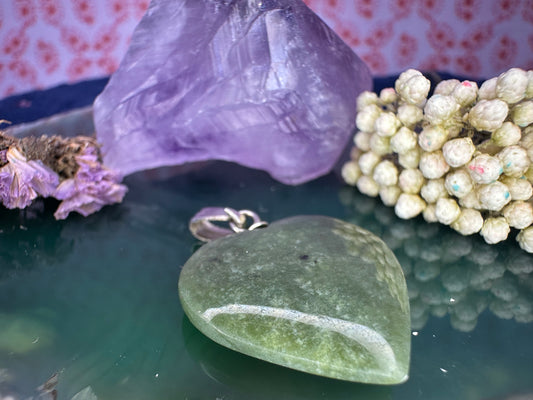 Zilveren hanger van aventurijn