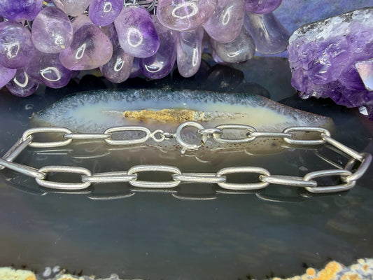 Zilveren schakelarmband