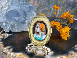 14 karaat gouden Limoges ring 14 karaat gouden Limoges ring