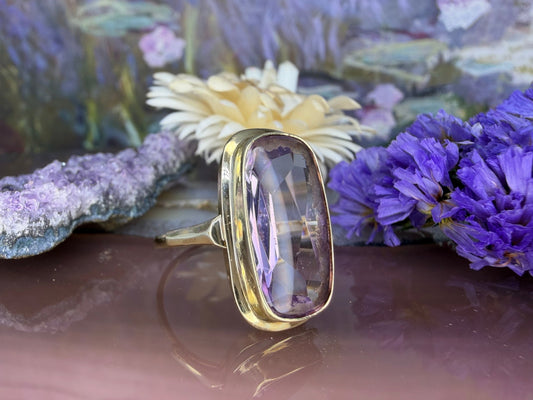 14 karaat gouden amethist ring