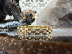 14 karaat gouden schakel ring 14 karaat gouden schakel ring
