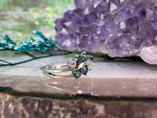 Zilveren topaas ring