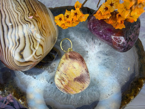 18 karaat gouden jaspis hanger 18 karaat gouden jaspis hanger