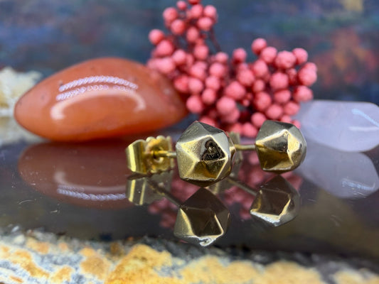 18 karaat gouden dome oorknoppen