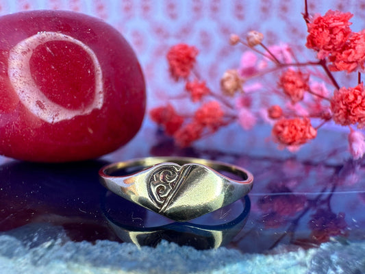 9 karaat gouden zegelring