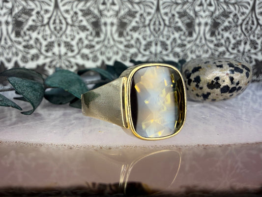 14 karaat gouden topaas ring