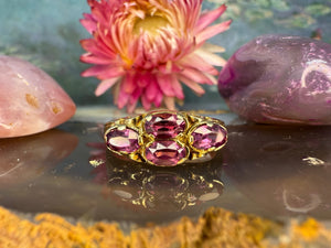9 karaat ring met roze toermalijn 9 karaat ring met roze toermalijn