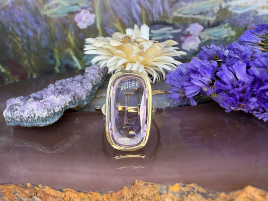 14 karaat gouden amethist ring
