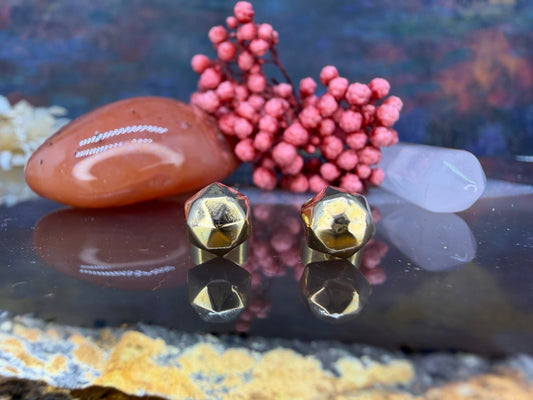 18 karaat gouden dome oorknoppen