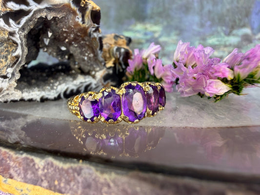 9 karaat amethist ring