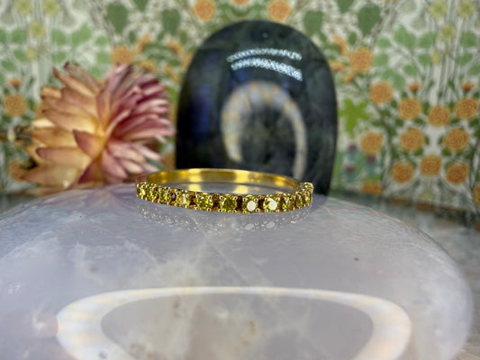 9 karaat gele diamant ring