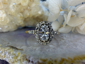 14 karaat gouden ring met diamanten 14 karaat gouden ring met diamanten