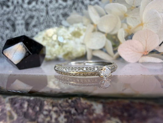 18 karaat witgouden diamant ring