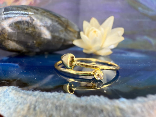 18 karaat gouden ring met hartje