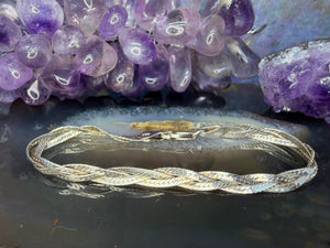 Zilveren gevlochten visgraat armband Zilveren gevlochten visgraat armband