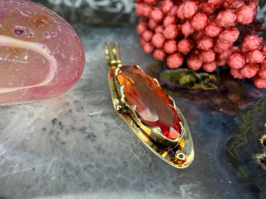 14 karaat gouden saffier hanger