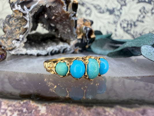 9 karaat turkoois ring