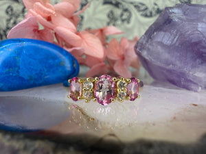9 karaat roze topaas ring 9 karaat roze topaas ring