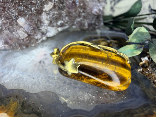 8 karaat tijgeroog hanger