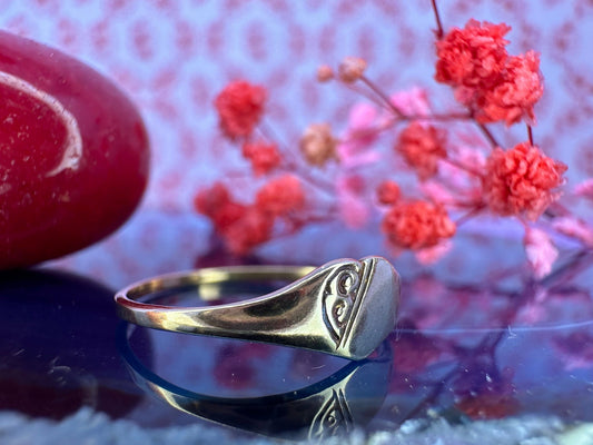 9 karaat gouden zegelring