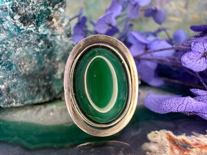 Zilveren ring met chrysopraas Zilveren ring met chrysopraas